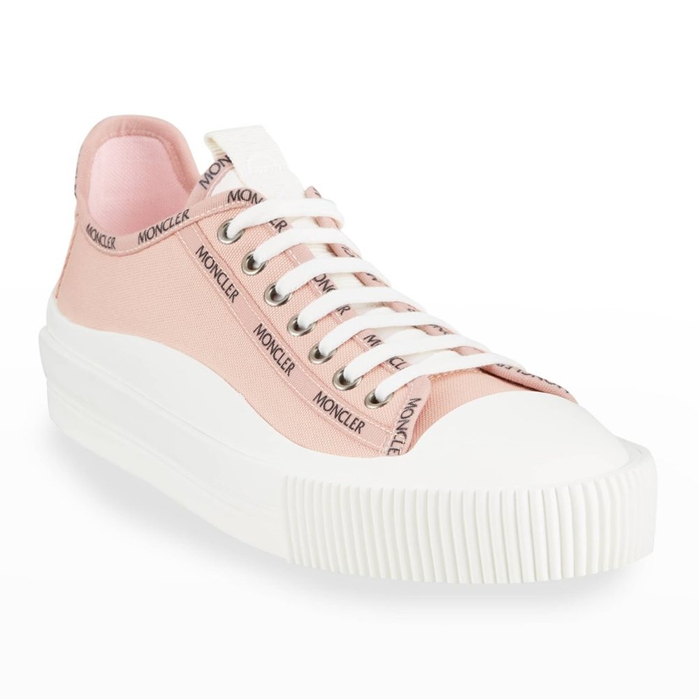 Moncler® Logo Canvas Low-Top Sneakers - Picture 4 of 16
